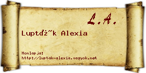 Lupták Alexia névjegykártya